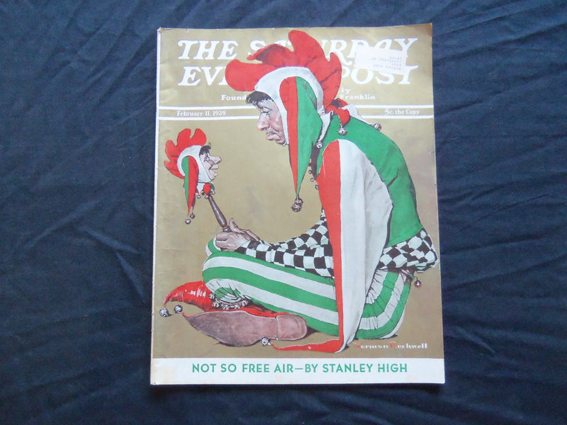 1939 FEB 11 THE SATURDAY EVENING POST MAGAZINE - NORMAN ROCKWELL COVER - SP 1773