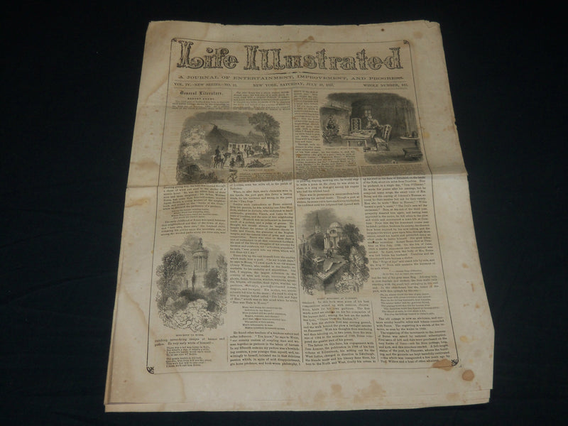 1857 JULY 18 LIFE ILLUSTRATED NEWSPAPER - ROBERT BURNS - NP 4785