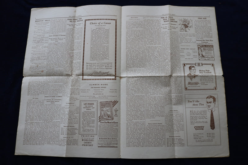 1923 FEBRUARY 10 THE WESLEYAN ARGUS NEWSPAPER - K 1586