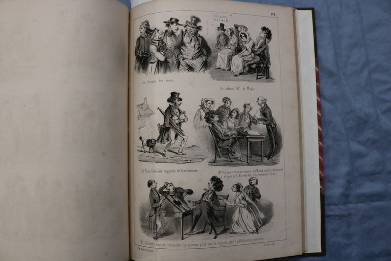 1800'S FOLIES LITH, PAR CHAM & EMMY HARDCOVER BOOK -PARIS - KD 9584