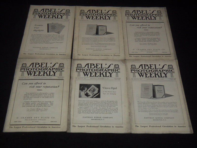 1930-1931 ABEL'S PHOTOGRAPHIC WEEKLY MAGAZINE LOT OF 13 ISSUES - O 3074J