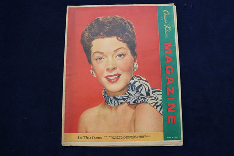 1954 APRIL 4 CHICAGO TRIBUNE MAGAZINE - LANA TURNER COVER - E 22154
