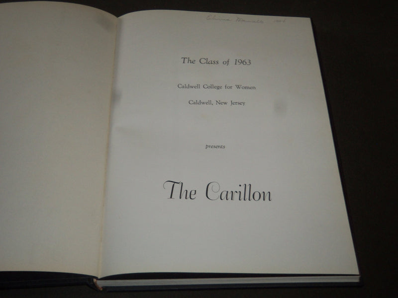 1963 CARILLON CALDWELL COLLEGE FOR WOMEN YEARBOOK - NEW JERSEY - PHOTOS- YB 1013