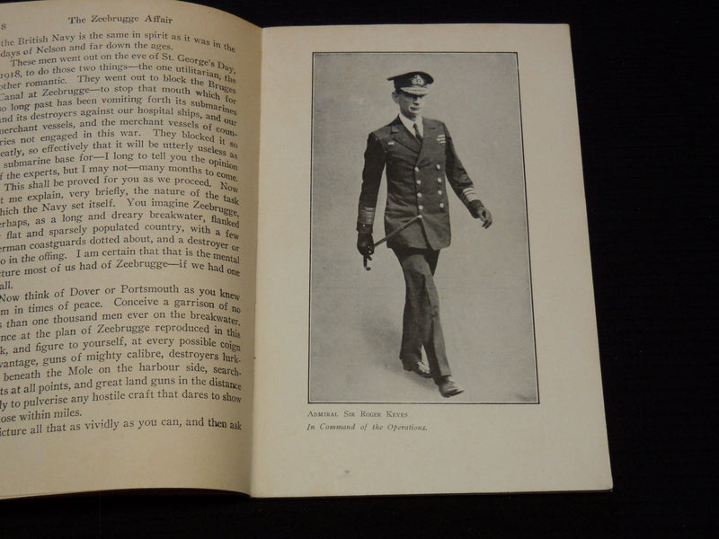 1918 THE ZEEBRUGGE AFFAIR BOOK BY KEBLE HOWARD - SOFTCOVER - J 7435