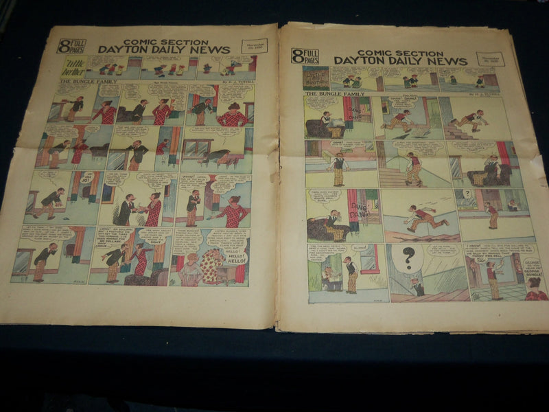 1930-1932 DAYTON DAILY NEWS COLOR COMIC PAGES LOT OF 26 -BUNGLE FAMILY - NTL 82I
