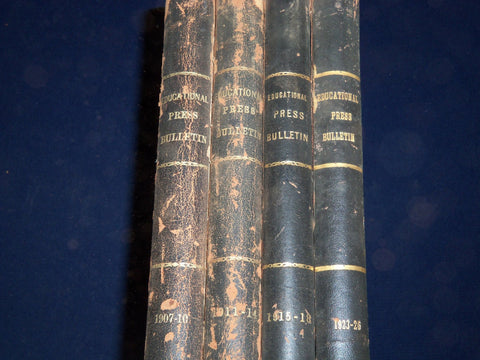 1907-1923 EDUCATIONAL PRESS BULLETIN BOUND VOLUME LOT OF 4 - ILLINOIS - KD 3486A