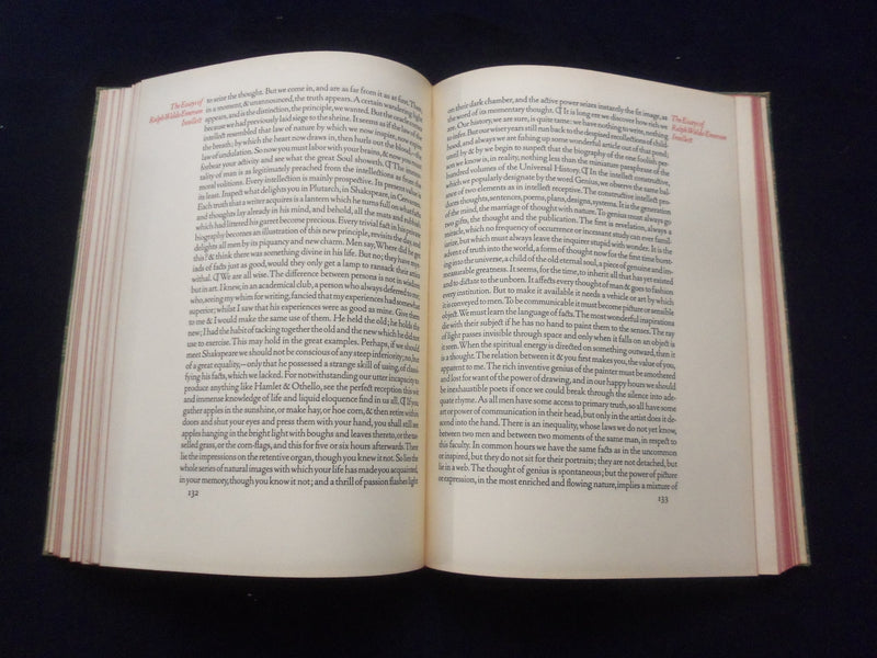 1941-44 ESSAYS OF RALPH WALDO EMERSON HARDCOVER BOOK -LIMITED ED. CLUB - KD 8310
