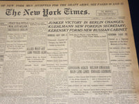 1917 AUGUST 7 NEW YORK TIMES - JUNKER VICTORY IN BERLIN CHANGES - NT 8504