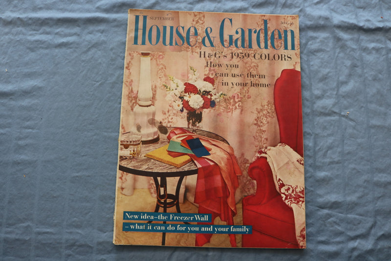 1958 SEPTEMBER HOUSE & GARDEN MAGAZINE - 1959 COLORS, USE THEM IN HOME - E 9309