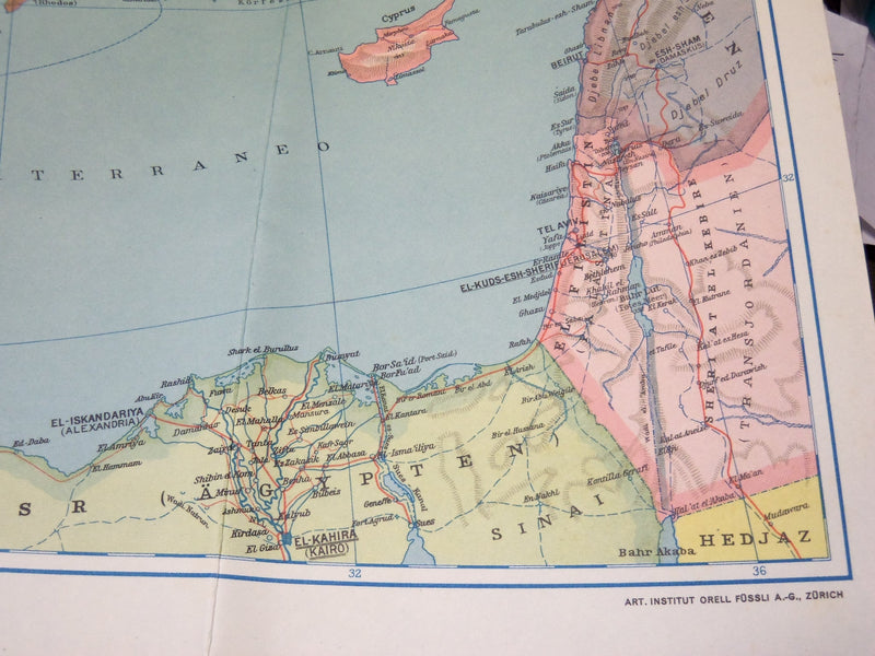1939 EUROPE CARTE POLITIQUE FOLD-OUT MAP - K 38