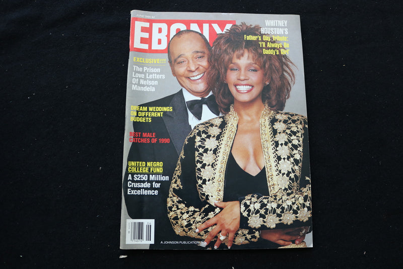 1990 JUNE EBONY MAGAZINE - WHITNEY HOUSTON COVER - ST 1012K