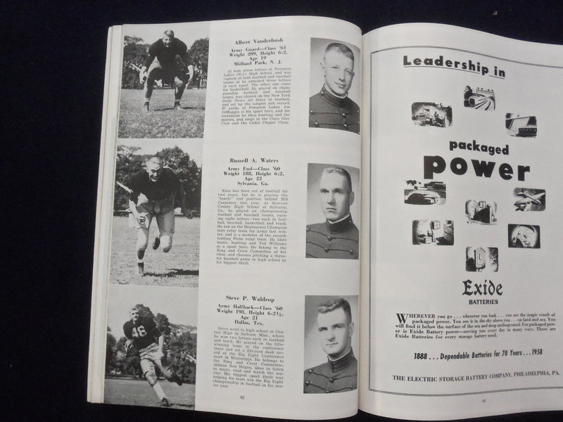 1958 NOVEMBER 29 ARMY-NAVY FOOTBALL PROGRAM-MUNICIPAL STADIUM PHILADELPHIA-K 128