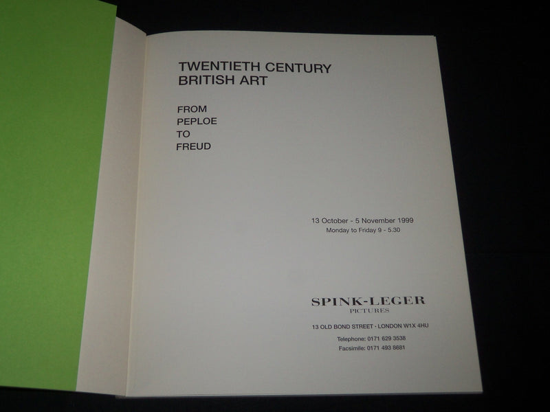 1999 TWENTIETH CENTURY BRITISH ART BOOK - SPINK-LEDGER PICTURES - D 433