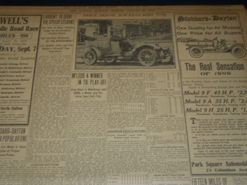 1908 AUGUST 30 THE BOSTON HERALD - CLEVELAND'S LAST MESSAGE TO NATION - BH 302