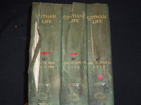 1929-1930 GOTHAM LIFE METROPOLITAN BUS SCHEDULES LOT OF 3 VOLUMES - KD 4560