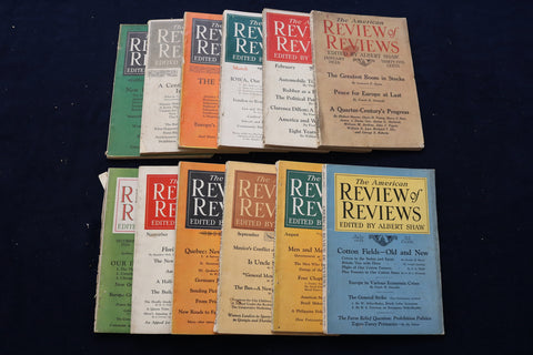 1926 AMERICAN REVIEW OF REVIEWS MAGAZINE - COMPLETE YEAR - LOT OF 12 - O 3307