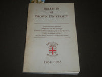 1964-1965 BROWN UNIVERSITY BULLETIN - ADMISSION - LIBERAL ARTS COURSES - KD 4509