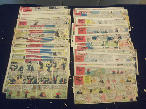 1942-1945 TINY TIM SUNDAY COLOR COMICS - LOT OF 68 - NP 5197