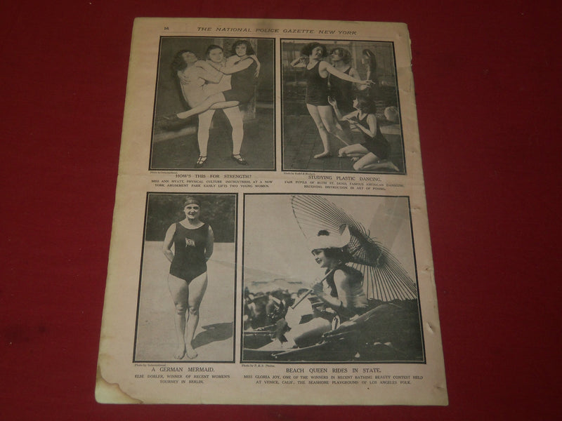 1922 AUGUST 22 THE NATIONAL POLICE GAZETTE MAGAZINE - LEONARD & TENDLER - B 5750