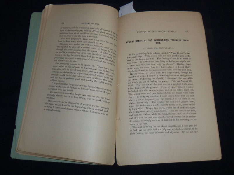 1887 JANUARY THE TRENTON NATURAL HISTORY SOCIETY JOURNAL - J 8711