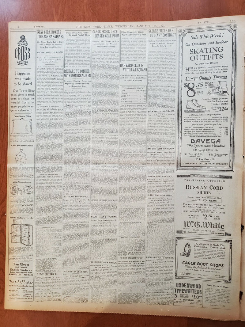 1921 JANUARY 26 NEW YORK TIMES - MILLER REFUFFS HYLAN IN TRACTION PLEA - NT 8101
