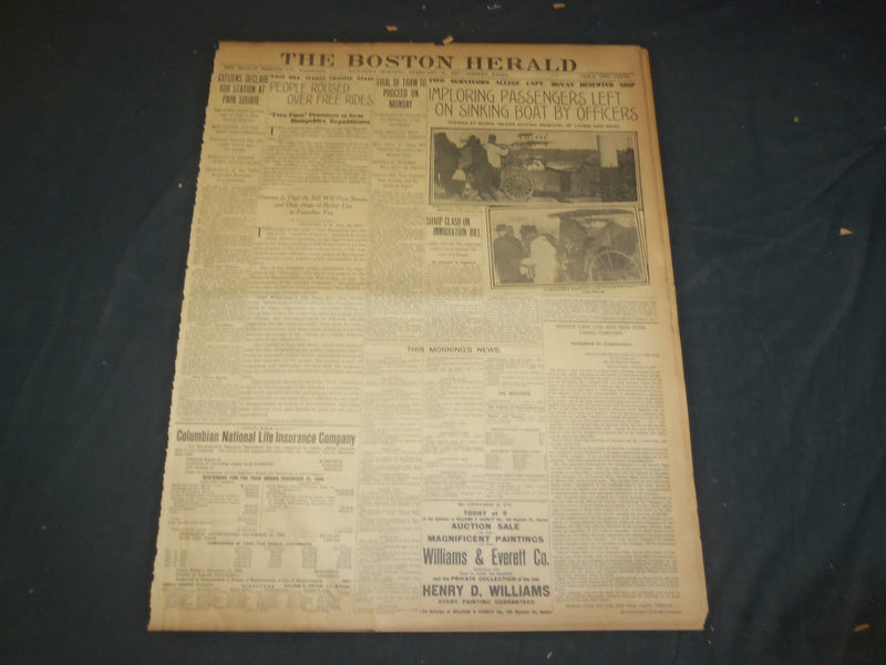1907 FEBRUARY 16 THE BOSTON HERALD - TRIAL OF THAW TO PROCEED ON MONDAY - BH 41