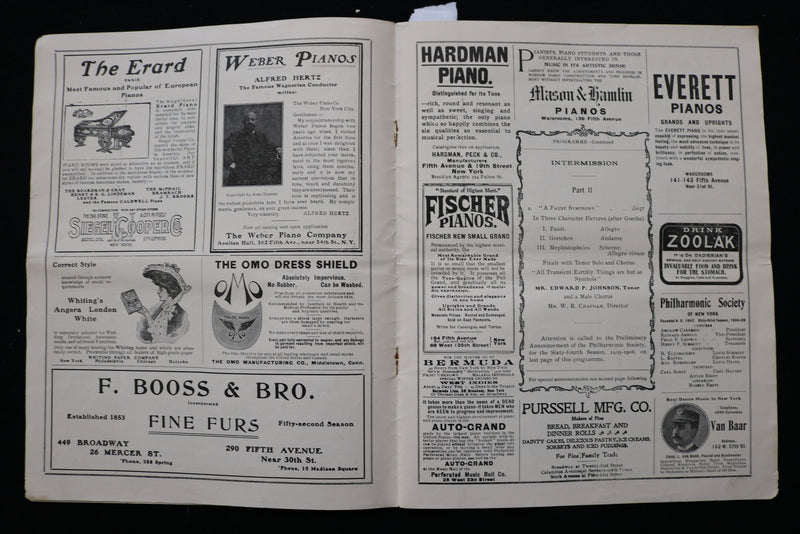 1905 MARCH 25 CARNEGIE HALL PROGRAM - K 2267
