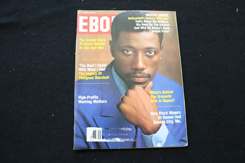 1991 SEPTEMBER EBONY MAGAZINE - WESLEY SNIPES COVER - ST 1012P