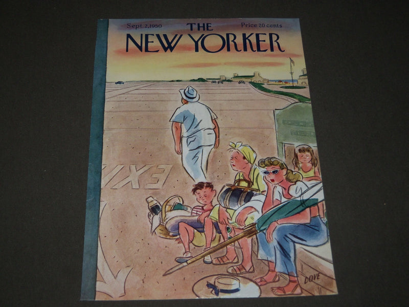 1950 SEPTEMBER 2 NEW YORKER MAGAZINE FRONT COVER ONLY - GREAT ART FOR FRAMING