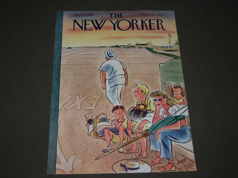 1950 SEPTEMBER 2 NEW YORKER MAGAZINE FRONT COVER ONLY - GREAT ART FOR FRAMING