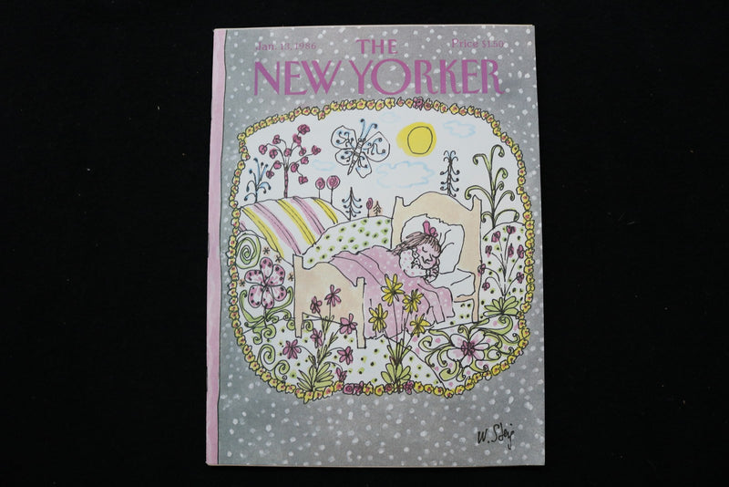 1986 JANUARY 13 NEW YORKER MAGAZINE - GREAT ILLUSTRATED COVER - NY 3248