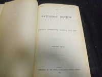 1889 SATURDAY REVIEW 2 BOUND VOLUMES - COMPLETE YR- PUBLISHED IN LONDON - R 1097