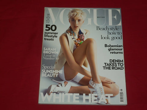 2008 JUNE VOGUE BRITISH MAGAZINE - AGYNESS DEYN COVER - HIGH FASHION - RC 259