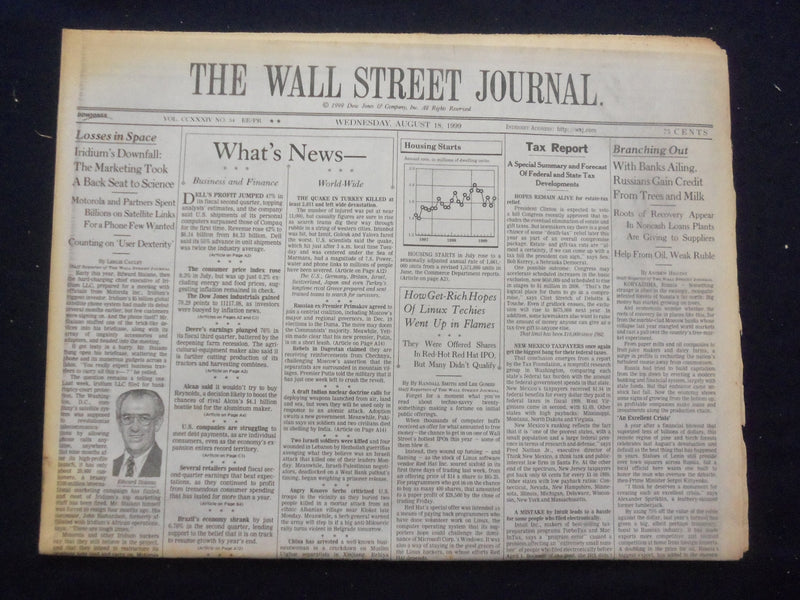 1999 AUG 18 THE WALL STREET JOURNAL -RUSSIANS GAIN CREDIT, TREES & MILK - WJ 348
