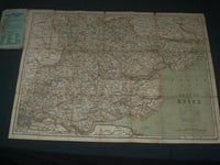 1800'S BACON'S COUNTY OF ESSEX GUIDE WITH LINEN MAP - ENGLAND - J 3974