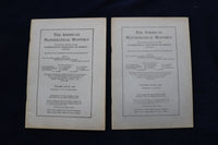 1929 THE AMERICAN MATHEMATICAL MONTHLY MAGAZINE - LOT OF 8 - O 3482