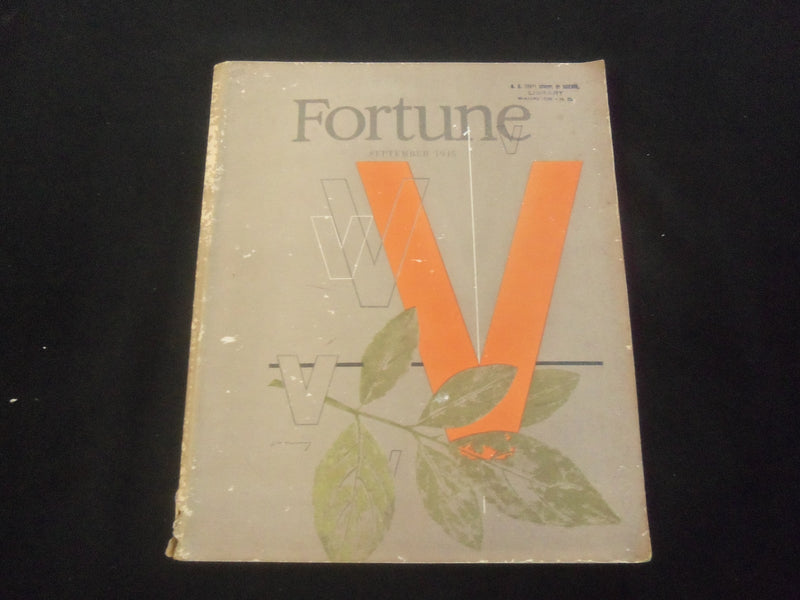 1945 SEPTEMBER FORTUNE MAGAZINE - GREAT COVER & ADS - F 765