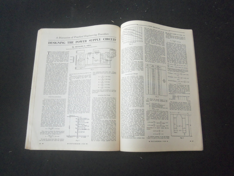 1929 NOVEMBER RADIO BROADCAST MAGAZINE - NICE COVER, ARTICLES & PHOTOS - B 434W