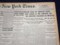 1920 JUNE 18 NEW YORK TIMES - WILSON TALKS ON CAPAIGN ISSUES - NT 9128