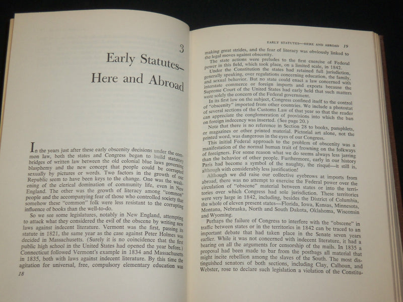 1964 CENSORSHIP SEARCH FOR OBSCENE HARDCOVER BOOK BY ERNST & SCHWARTZ- KD 6572