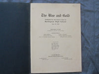 1914 THE BLUE AND GOLD BURLINGTON HIGH SCHOOL YEARBOOK -BURLINGTON, NJ - YB 3387
