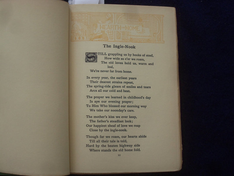 1901 LYRICS OF LOVE OF HEARTH & HOME HARDCOVER BOOK BY MARGARET SANGSTER-KD 8425