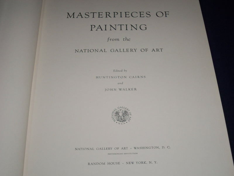 1946 MASTERPIECES OF PAINTING FROM THE NATIONAL GALLERY OF ART BOOK - KD 2298