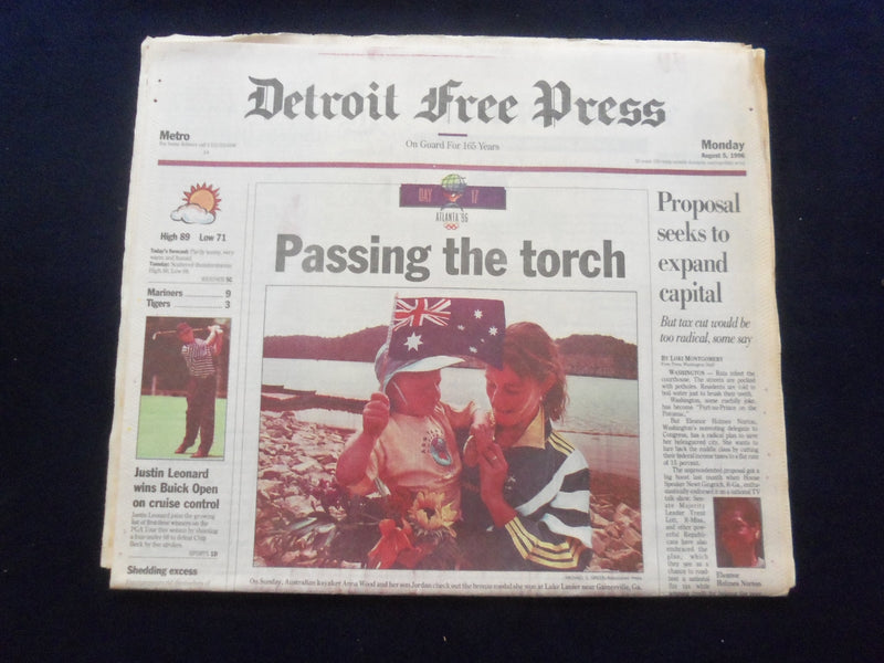 1996 AUG 5 DETROIT FREE PRESS NEWSPAPER - PROPOSAL TO EXPAND CAPITAL - NP 7268