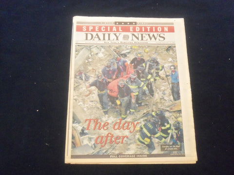 2001 SEPTEMBER 13 NEW YORK DAILY NEWS NEWSPAPER - THE DAY AFTER 9/11 - NP 6060