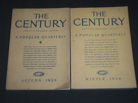 1929 & 1930 THE CENTUIRY POPULAR QUARTERLY MAGAZINE LOT OF 2 - KD 1849M