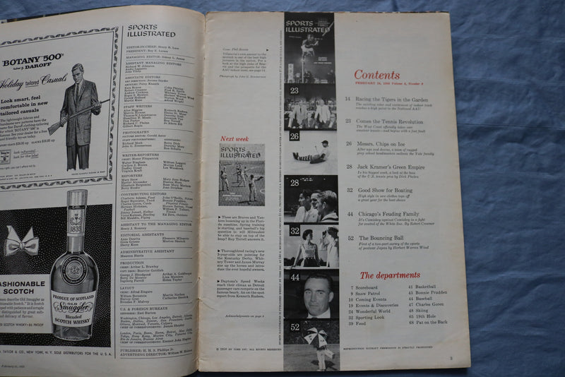 1958 FEBRUARY 24 SPORTS ILLUSTRATED MAGAZINE - PHIL REAVIS COVER - ST 5505T