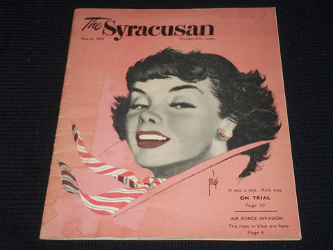 1951 MARCH THE SYRACUSAN MAGAZINE - NICE ILLUSTRATED FRONT COVER - E 4779