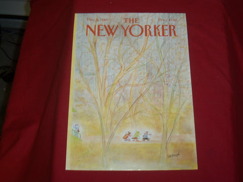 1983 DECEMBER 5 NEW YORKER MAGAZINE FRONT COVER ONLY - GREAT ART FOR FRAMING