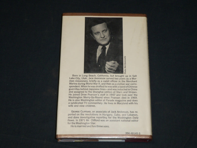1973 THE ANDERSON PAPERS BOOK INSCRIBED BY JACK ANDERSON - FIRST EDITION - D 484